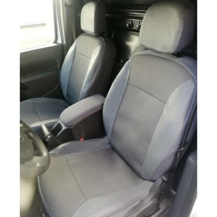 Housses De Siège Confort Pour Renault Trafic MK2 (2001-2014) - 9 Places - Noir Et Gris