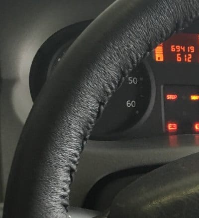 Housse De Volant En Cuir Pour Opel Vivaro - Taille 37-38mm, Respirante Et Antidérapante